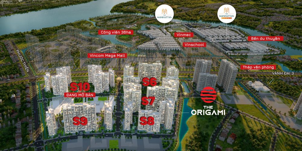 The Origami có vị trí đắc địa gần trường học, công viên, TTTM Vincom, Vành Đai 3...
